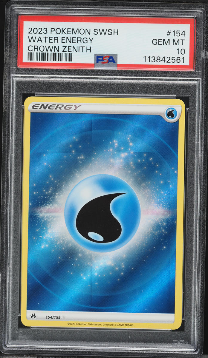 2023 Pokemon Sword & Shield Crown Zenith Water Energy #154 PSA 10 GEM MINT