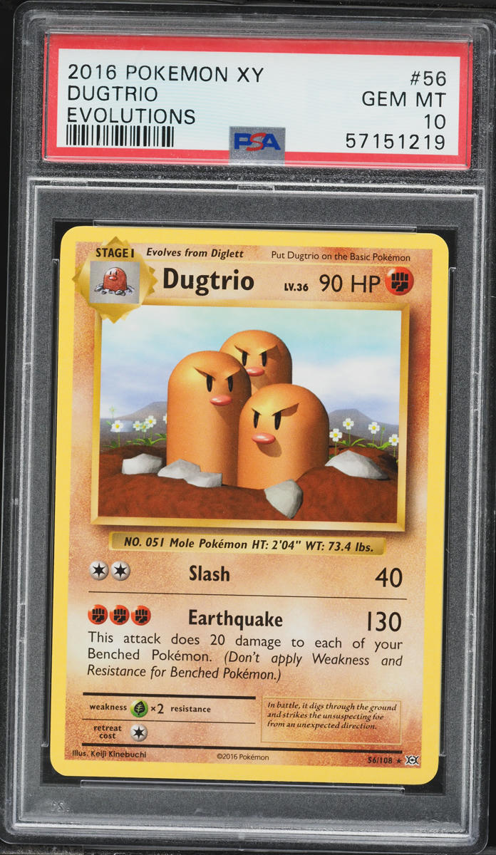2016 Pokemon XY Evolutions Dugtrio #56 PSA 10 GEM MINT