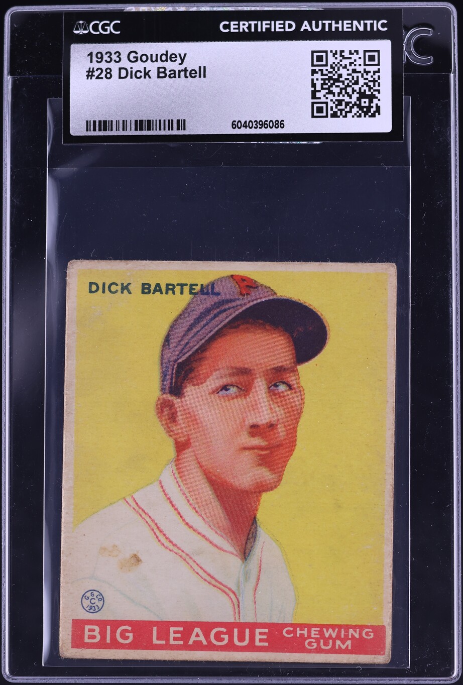 1933 Goudey Dick Bartell #28 CGC AUTH