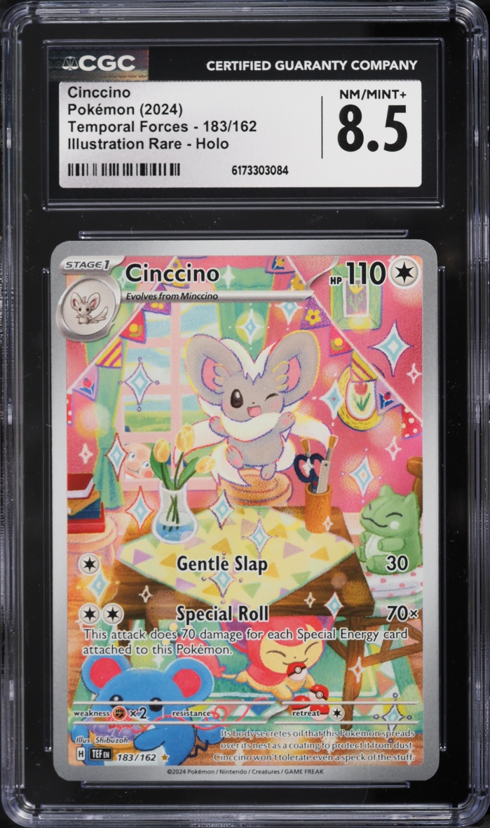 2024 Pokemon Scarlet & Violet Temporal Forces IR Cinccino #183 CGC 8.5 NM-MT+