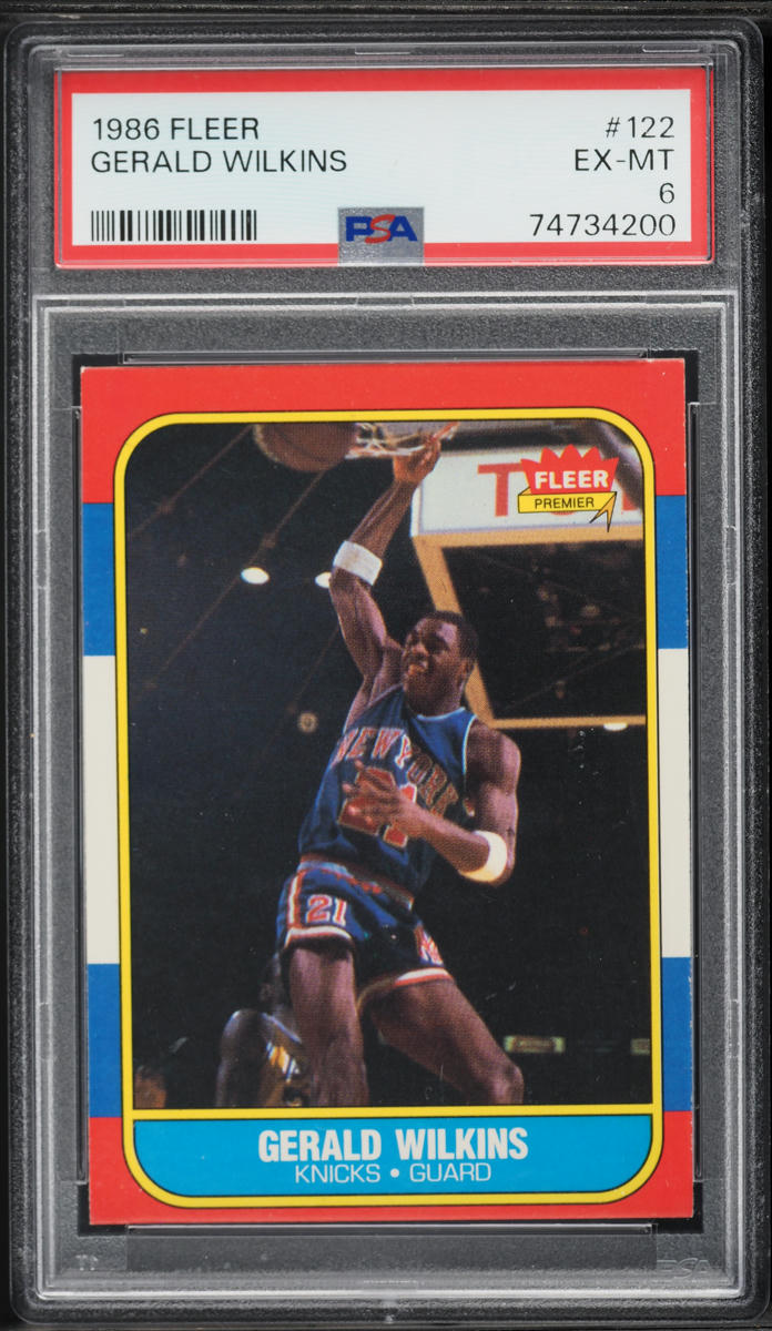 1986 Fleer Basketball Gerald Wilkins #122 PSA 6 EXMT