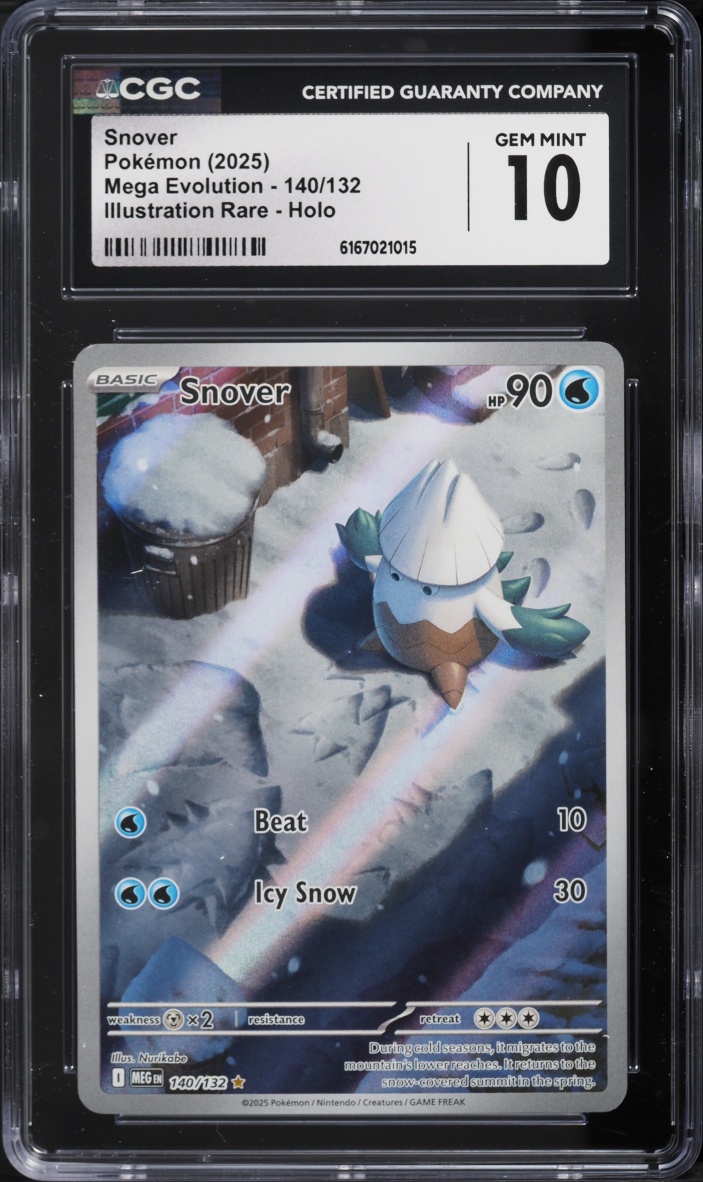 2025 Pokemon Mega Evolution IR Snover #140 CGC 10 GEM MINT