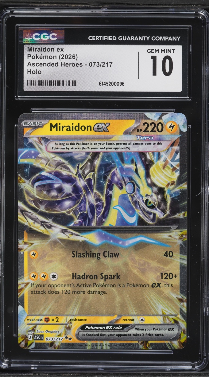 2026 Pokemon Mega Evolution Ascended Heroes Holo Miraidon ex #73 CGC 10 GEM MINT