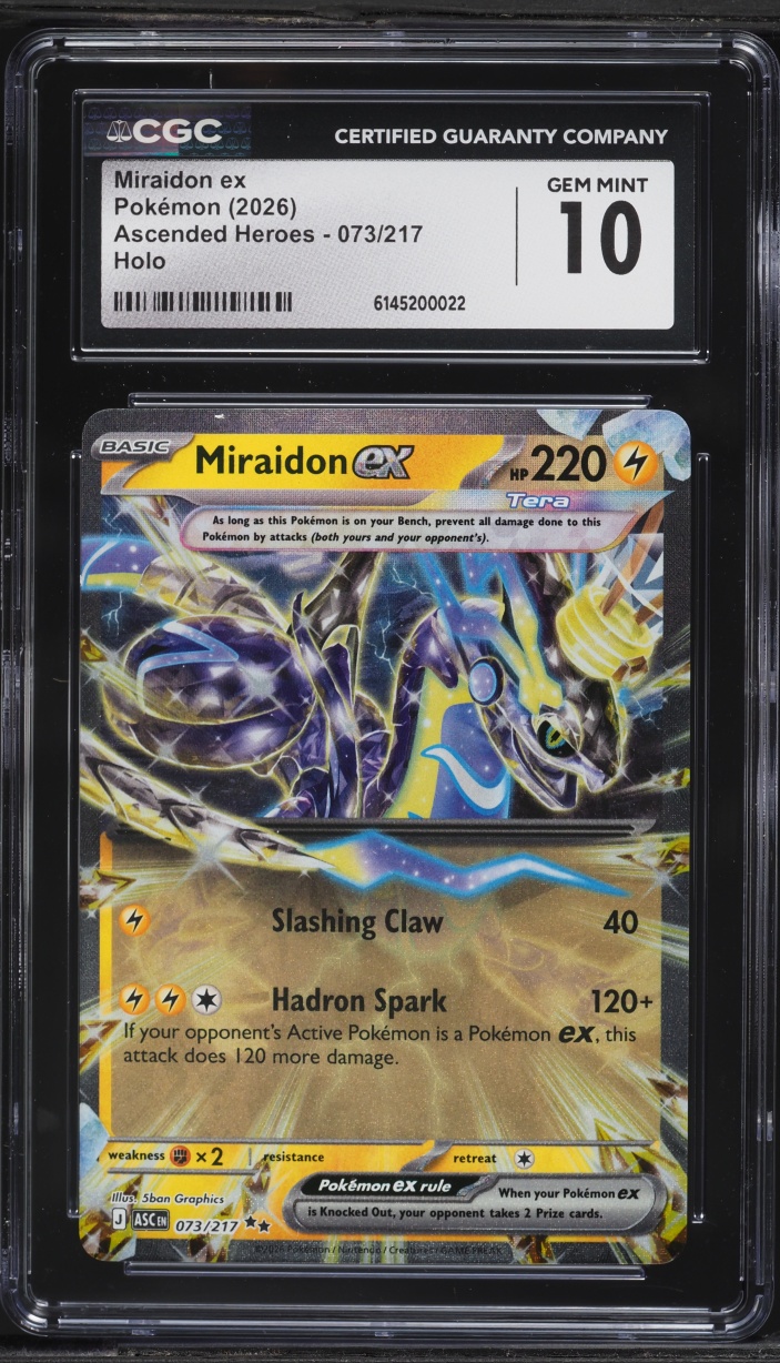 2026 Pokemon Mega Evolution Ascended Heroes Holo Miraidon ex #73 CGC 10 GEM MINT