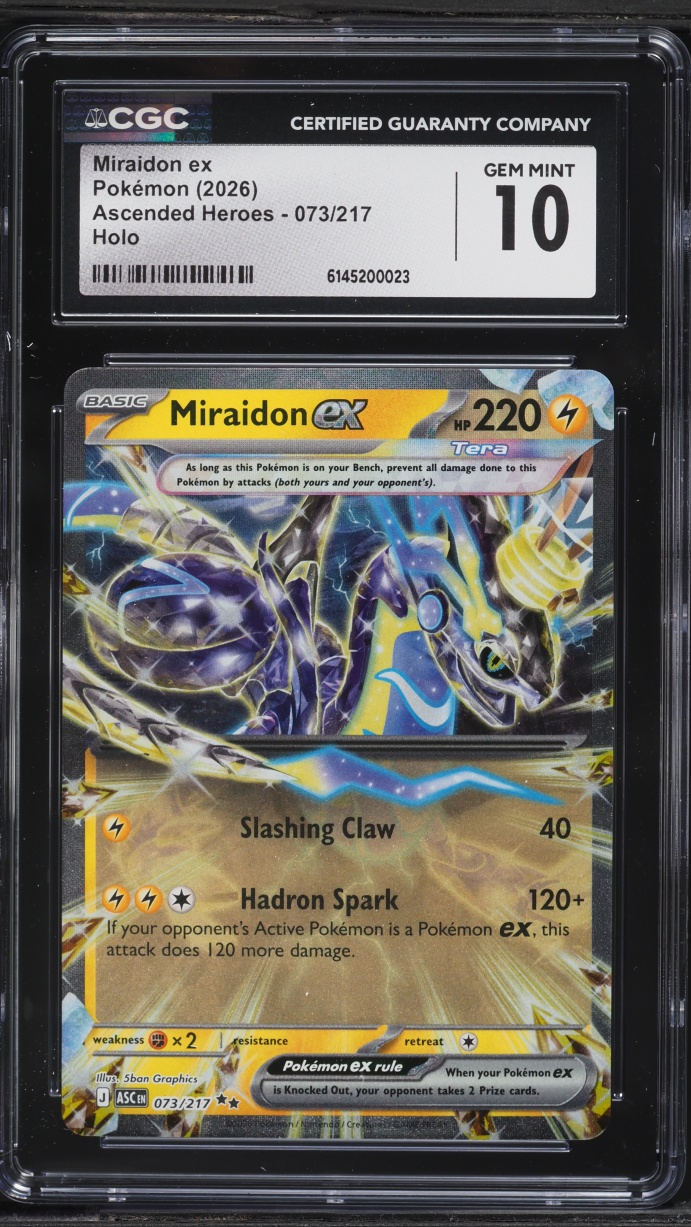 2026 Pokemon Mega Evolution Ascended Heroes Holo Miraidon ex #73 CGC 10 GEM MINT