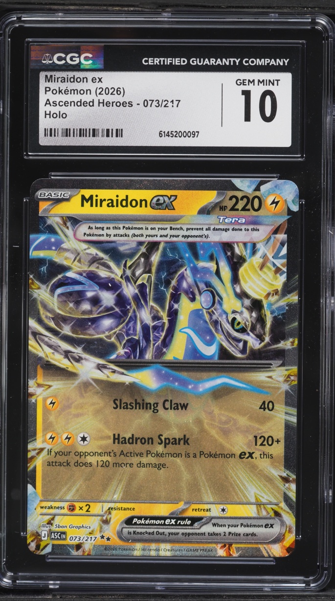 2026 Pokemon Mega Evolution Ascended Heroes Holo Miraidon ex #73 CGC 10 GEM MINT