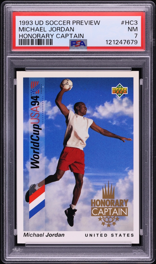 1993 Upper Deck Soccer Honorary Captain Michael Jordan #Hc3 PSA 7 Nrmt
