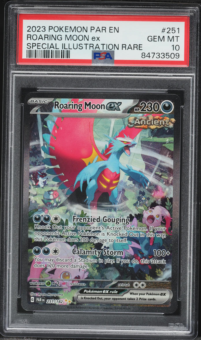 2023 Pokemon Scarlet & Violet Paradox Rift SIR Roaring Moon EX #251 PSA 10 GEM MINT