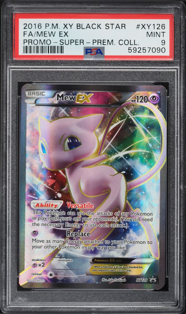 2016 Pokemon XY Super Premium Collection Promo Full Art Mew EX #XY126 PSA 9 MINT
