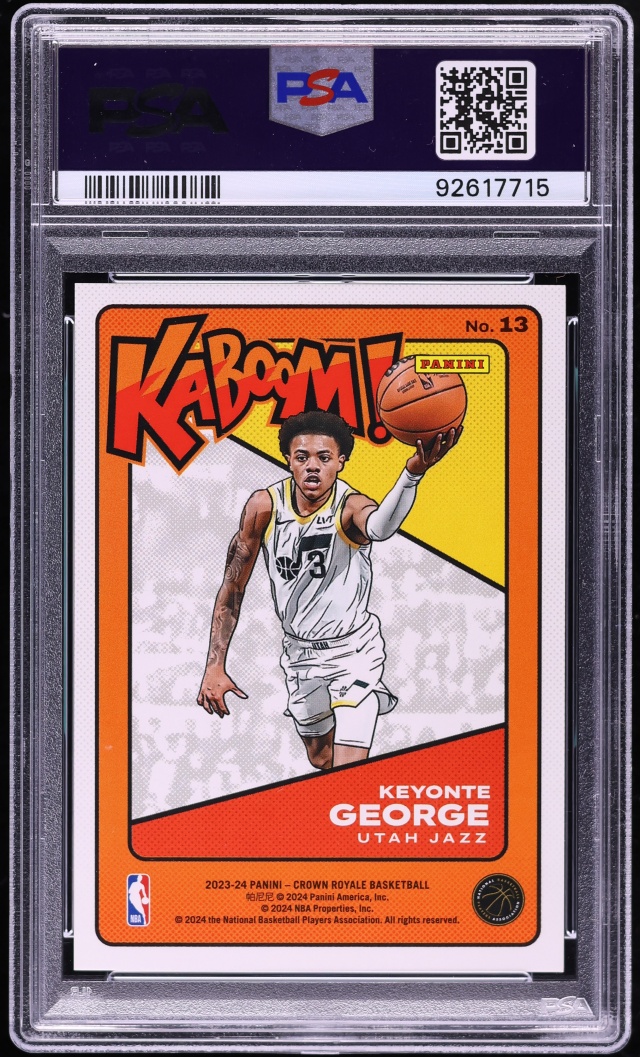 2023 Crown Royale Kaboom! Gold Keyonte George ROOKIE 1/10 #13 PSA 8 NM-MT
