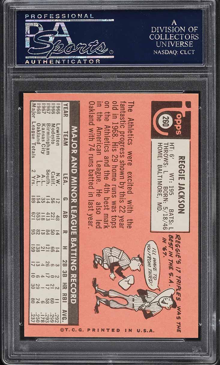 1969 Topps Reggie Jackson ROOKIE #260 PSA 7.5 NRMT+