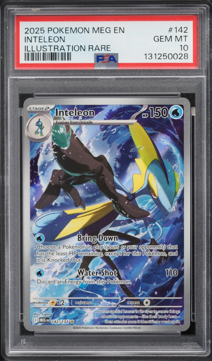 2025 Pokemon Mega Evolution IR Inteleon #142 PSA 10 GEM MINT