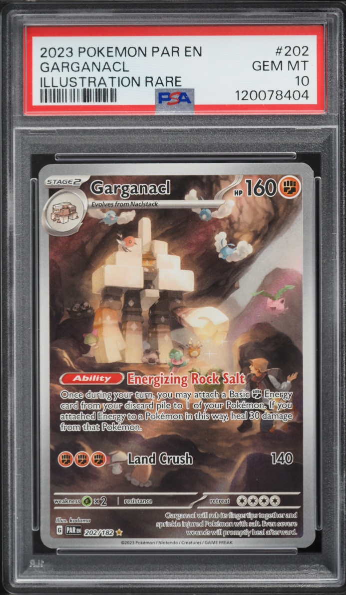 2023 Pokemon Scarlet & Violet Paradox Rift IR Garganacl #202 PSA 10 GEM MINT