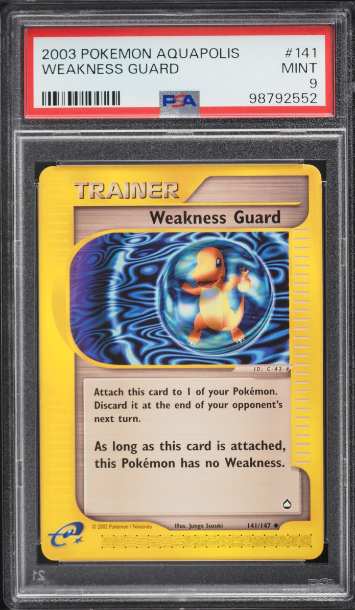 2003 Pokemon Aquapolis Weakness Guard #141 PSA 9 MINT