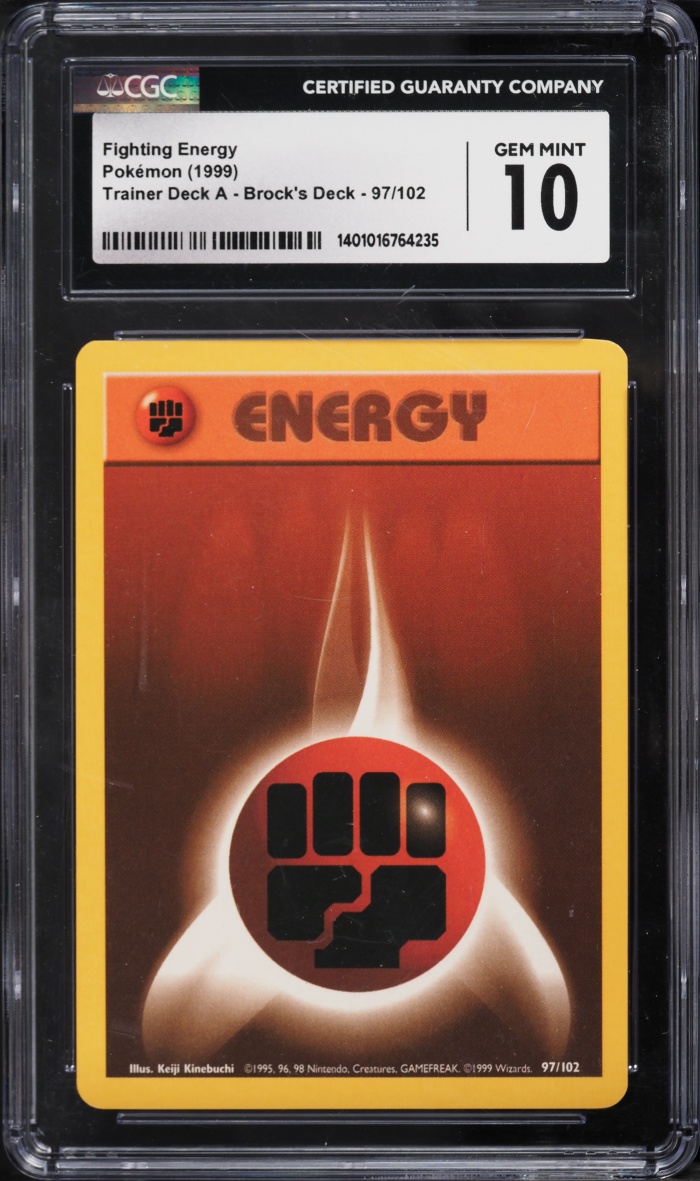 1999 Pokemon Base Set Trainer Deck A Fighting Energy #97 CGC 10 GEM MINT
