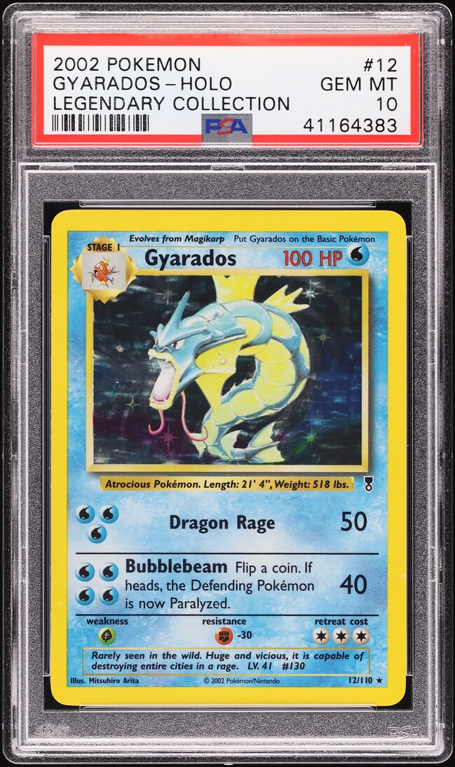 2002 Pokemon Legendary Collection Holo Gyarados #12 PSA 10 GEM MINT