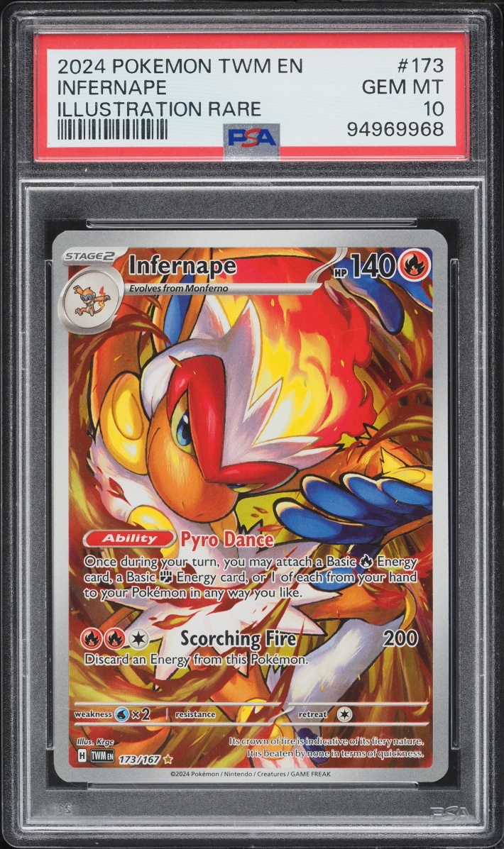 2024 Pokemon Scarlet & Violet Twilight Masquerade IR Infernape #173 PSA 10 GEM MINT