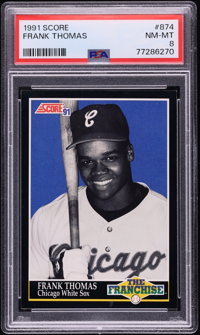1991 Score Frank Thomas #874 PSA 8 NM-MT