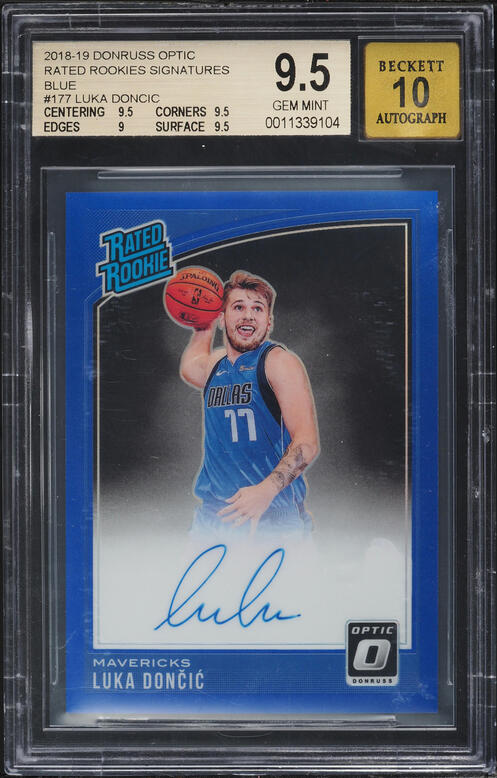 2018 Panini Prizm Luka Doncic ROOKIE RC #280 PSA 9 MINT on