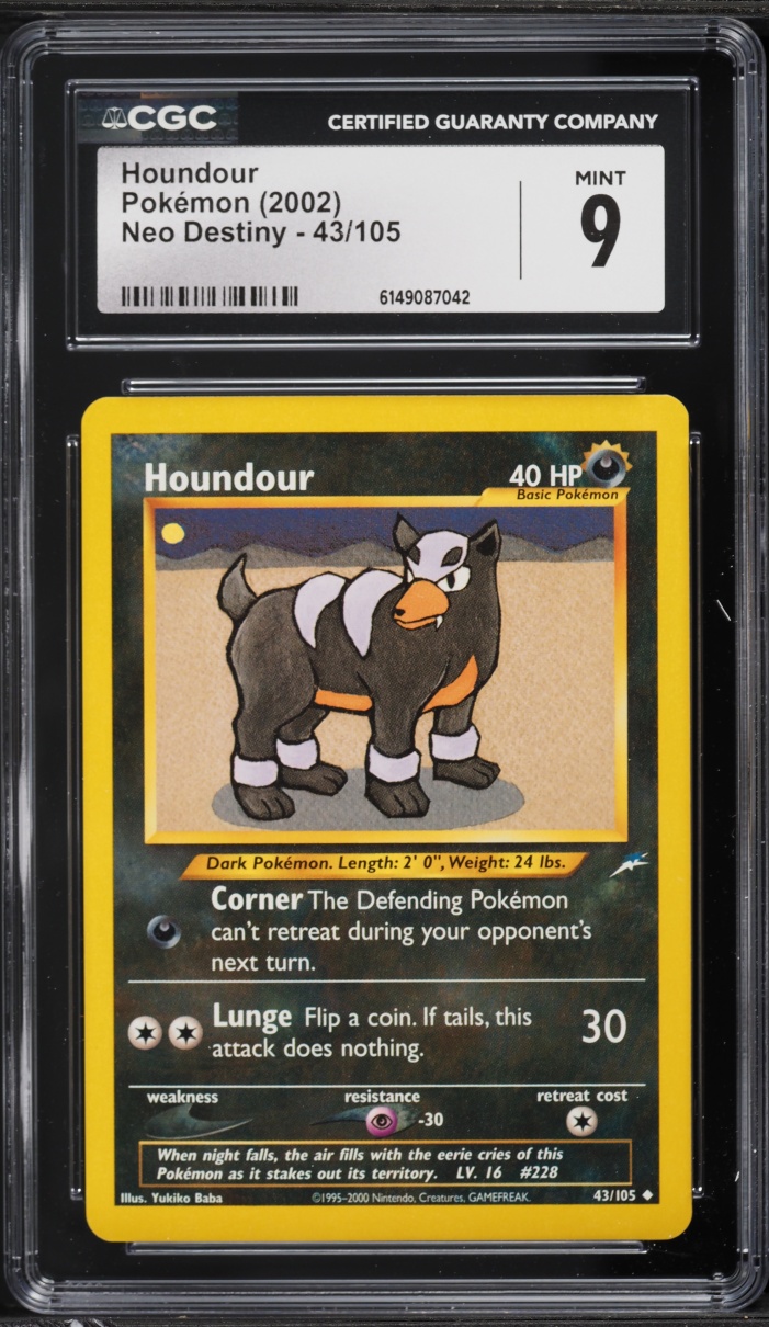 2002 Pokemon Neo Destiny Houndour #43 CGC 9 MINT