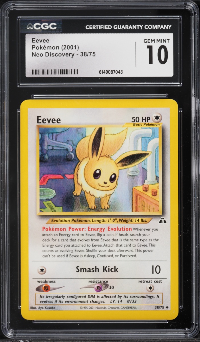 2001 Pokemon Neo Discovery Eevee #38 CGC 10 GEM MINT