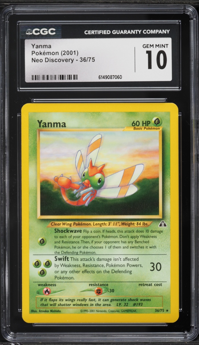 2001 Pokemon Neo Discovery Yanma #36 CGC 10 GEM MINT