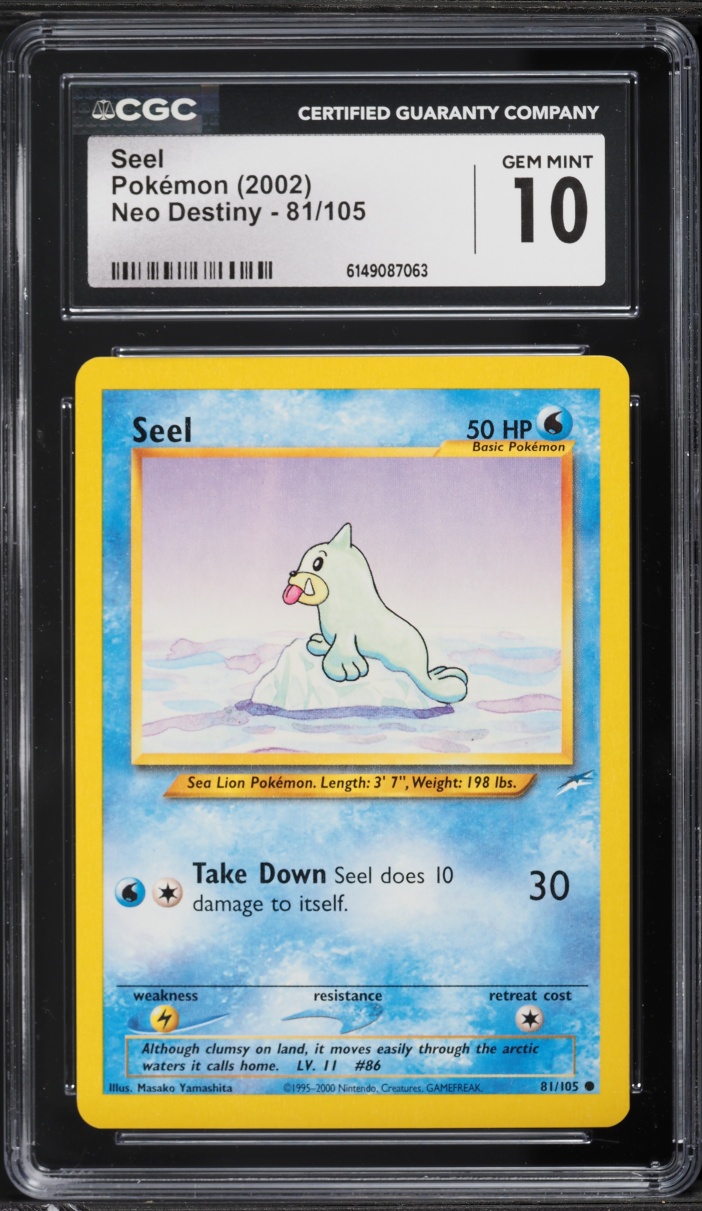 2002 Pokemon Neo Destiny Seel #81 CGC 10 GEM MINT