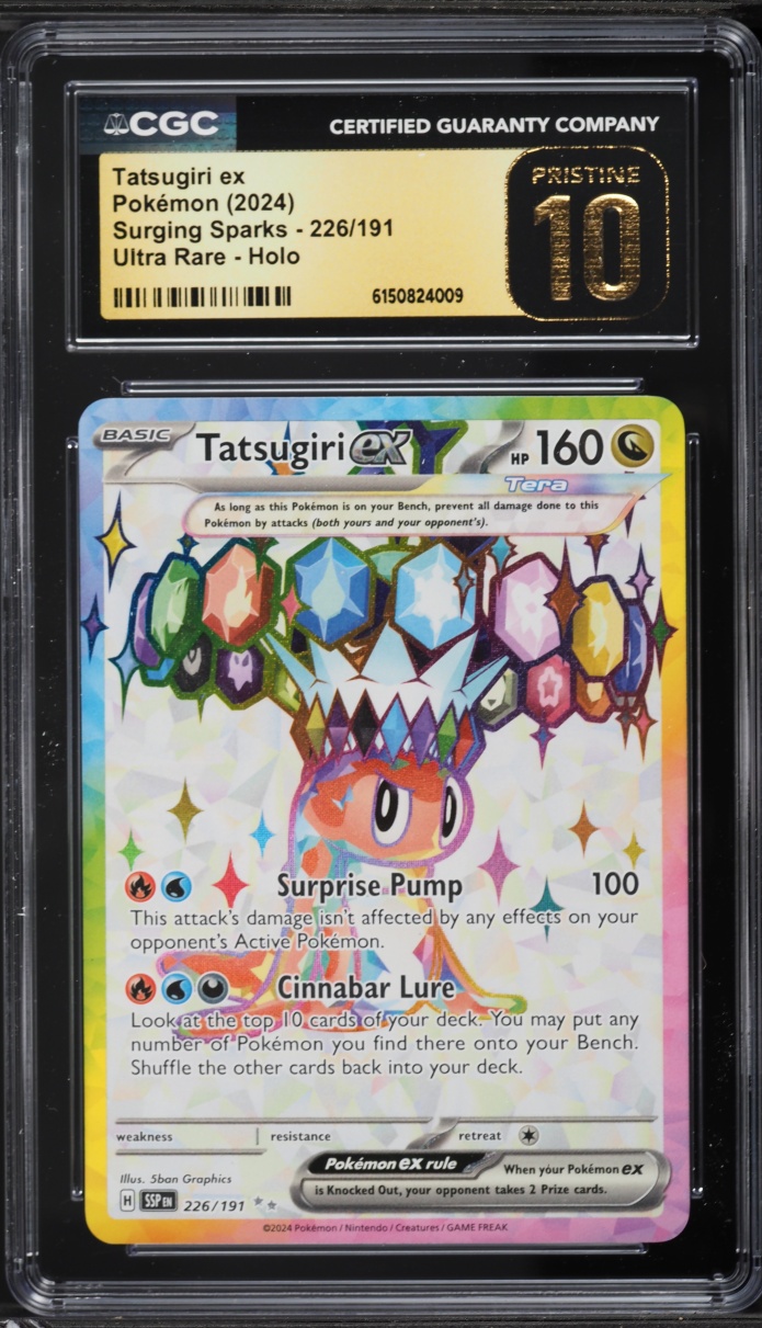 2024 Pokemon Scarlet & Violet Surging Sparks Full Art Tatsugiri ex #226 CGC 10 PRISTINE