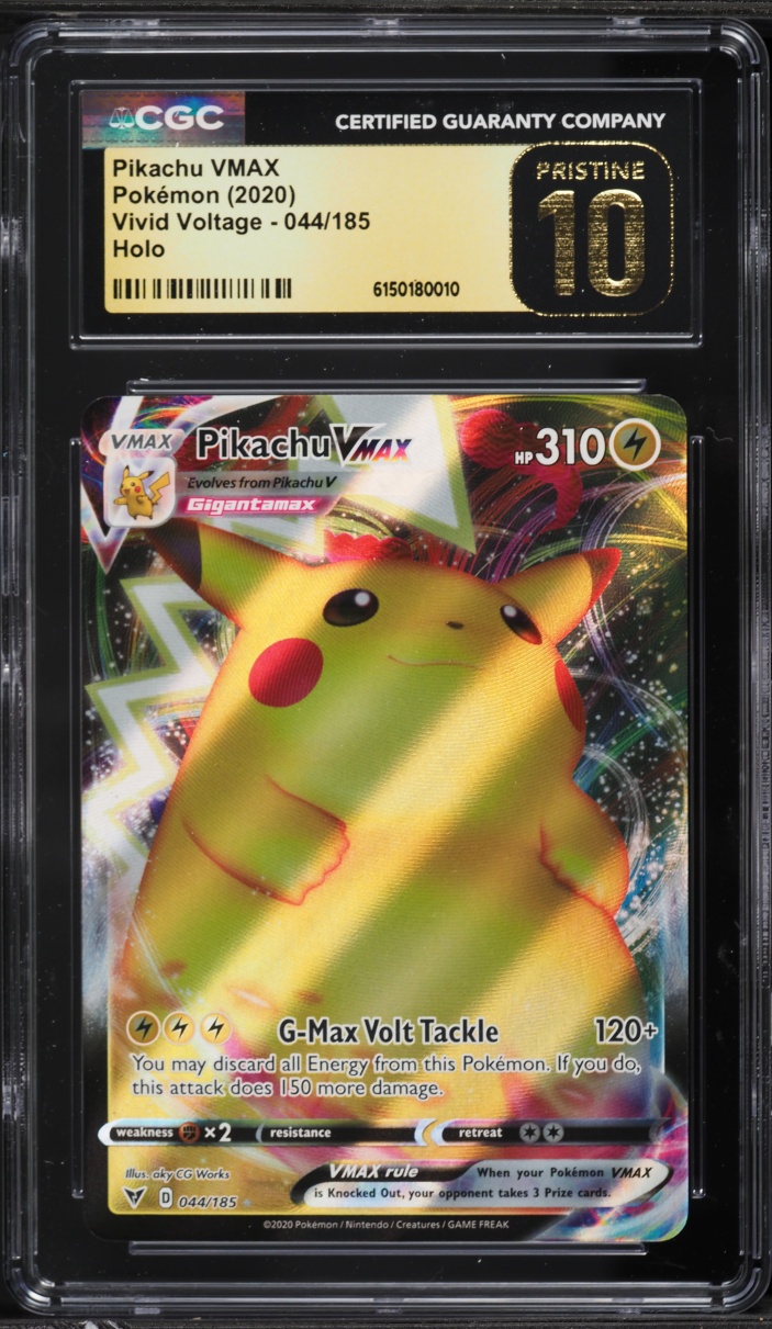 2020 Pokemon Sword & Shield Vivid Voltage Full Art Pikachu VMAX #44 CGC 10 PRISTINE