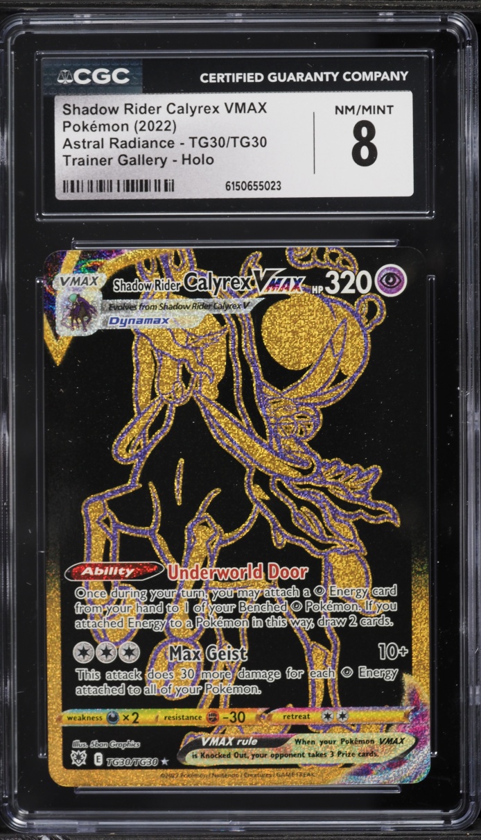 2022 Pokemon Sword & Shield Astral Radiance CHR Shadow Rider Calyrex VMAX #TG30 CGC 8 NM-MT