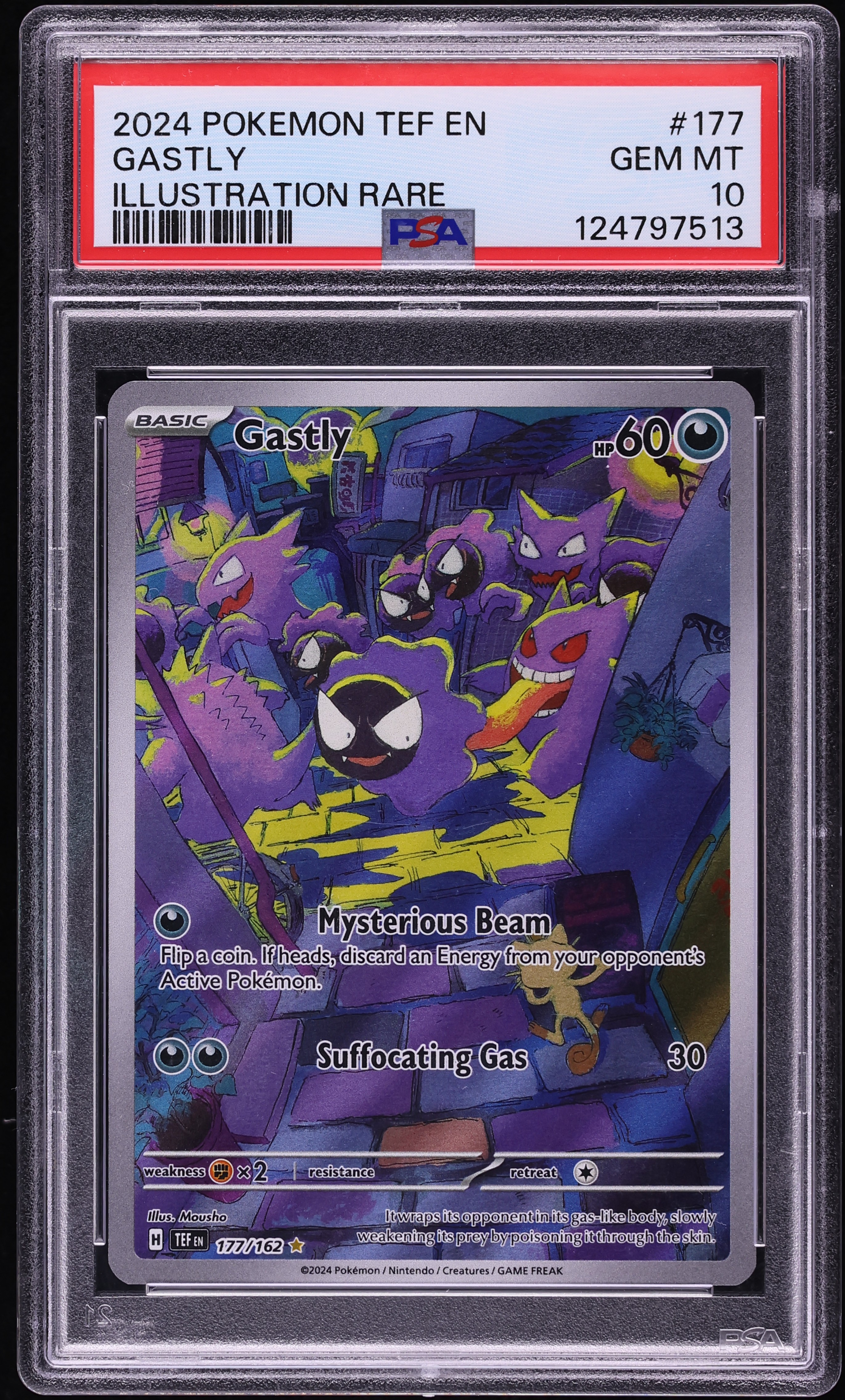 2024 Pokemon Scarlet & Violet Temporal Forces IR Gastly #177 PSA 10 GEM MINT
