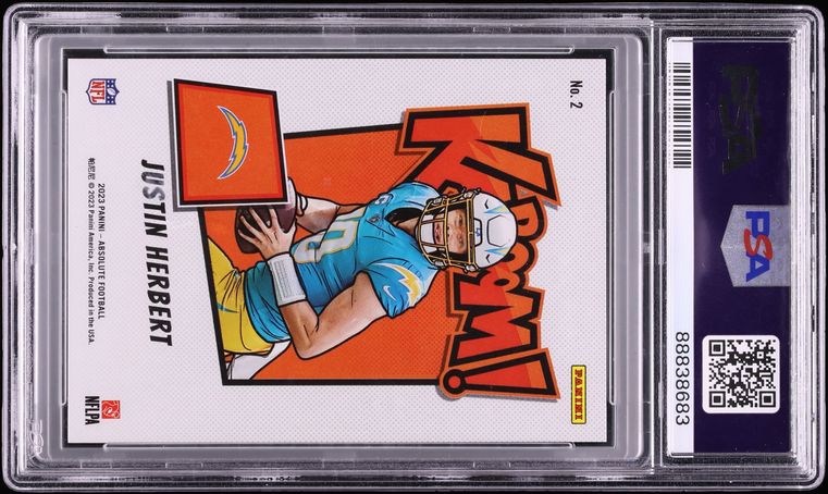 2023 Absolute Kaboom! Horizontal Justin Herbert #2 PSA 9 MINT