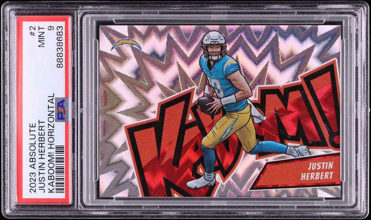2023 Absolute Kaboom! Horizontal Justin Herbert #2 PSA 9 MINT