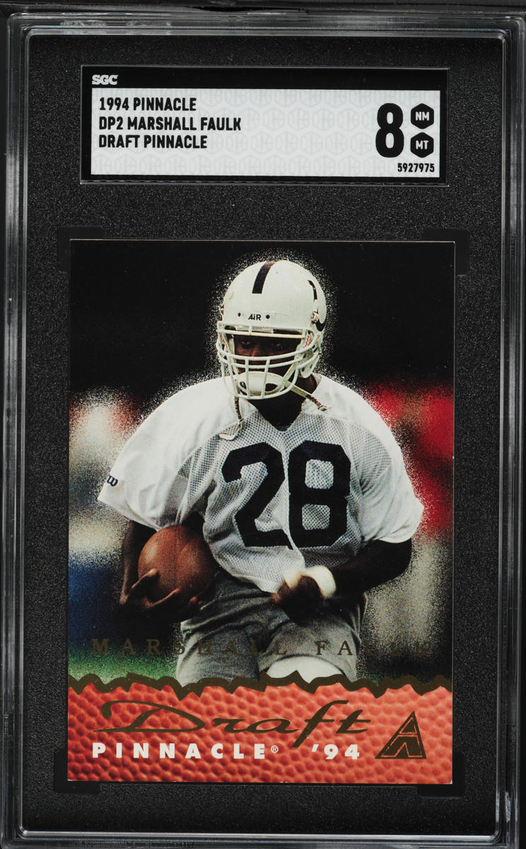 1994 Pinnacle Draft Marshall Faulk ROOKIE #DP2 SGC 8 NM-MT