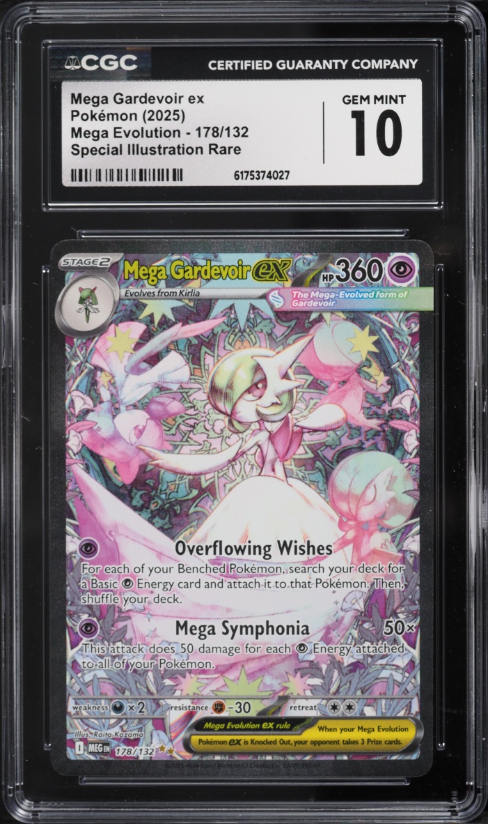 2025 Pokemon Mega Evolution SIR Mega Gardevoir ex #178 CGC 10 GEM MINT