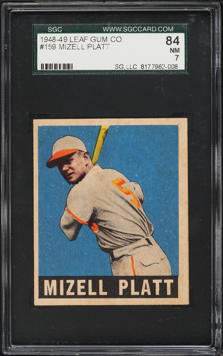 1948 Leaf Gum Co. Mizell Platt #159 SGC 7 NRMT