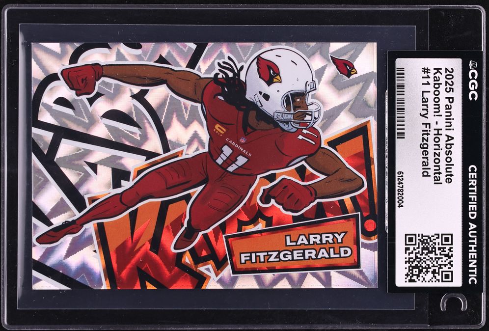 2025 Absolute Kaboom! Horizontal Larry Fitzgerald #11 CGC AUTH on ...