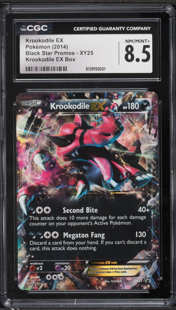 2014 Pokemon XY Black Star Promo Holo Krookodile EX #XY25 CGC 8.5 NM-MT+