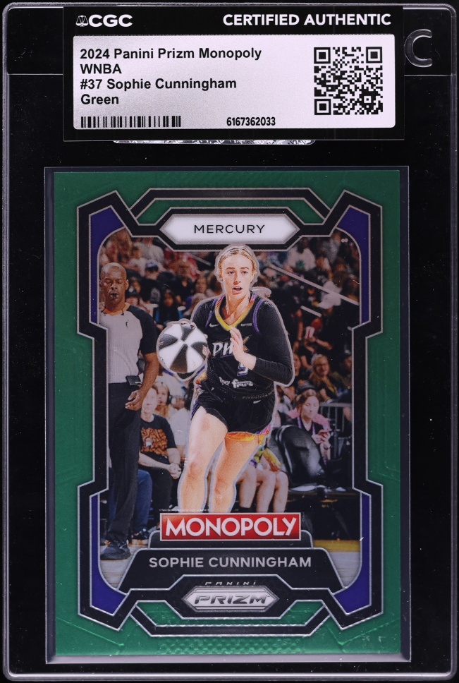 2024 Panini Prizm Monopoly WNBA Green Sophie Cunningham 1/24 #37 CGC AUTH