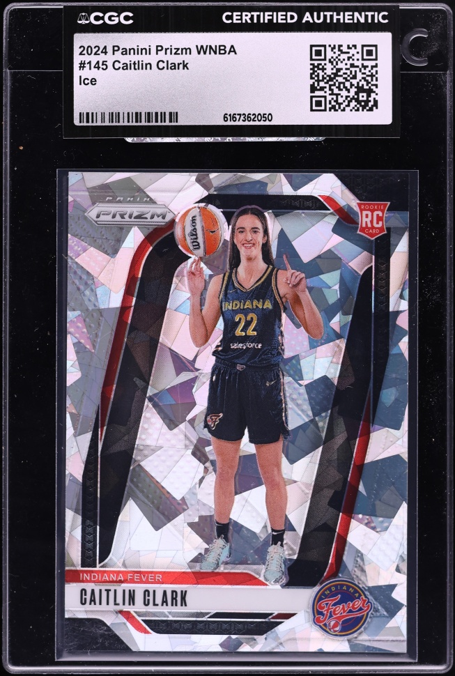 2024 Panini Prizm WNBA Ice Caitlin Clark ROOKIE #145 CGC AUTH