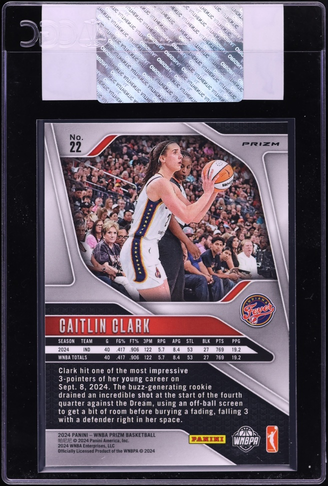 2024 Panini Prizm WNBA Ice Caitlin Clark ROOKIE #22 CGC AUTH