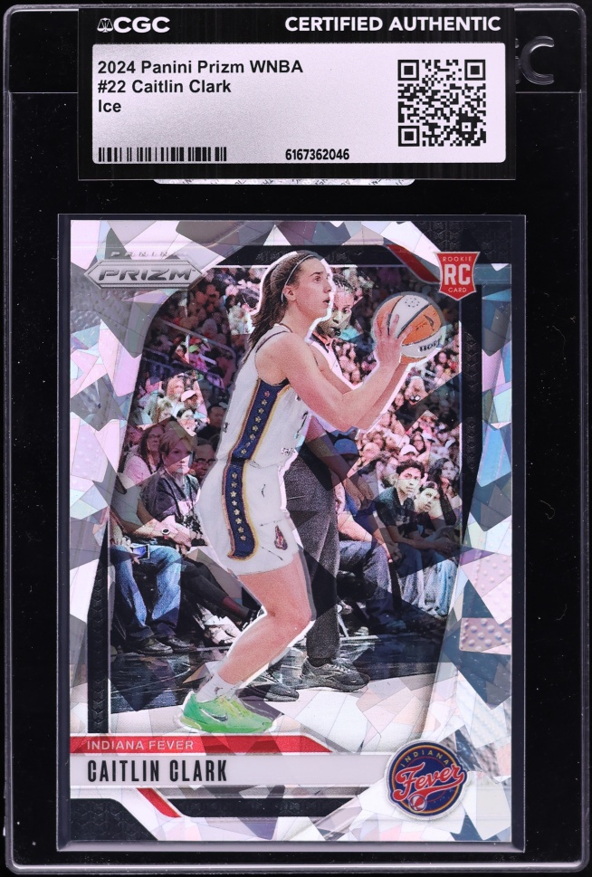 2024 Panini Prizm WNBA Ice Caitlin Clark ROOKIE #22 CGC AUTH