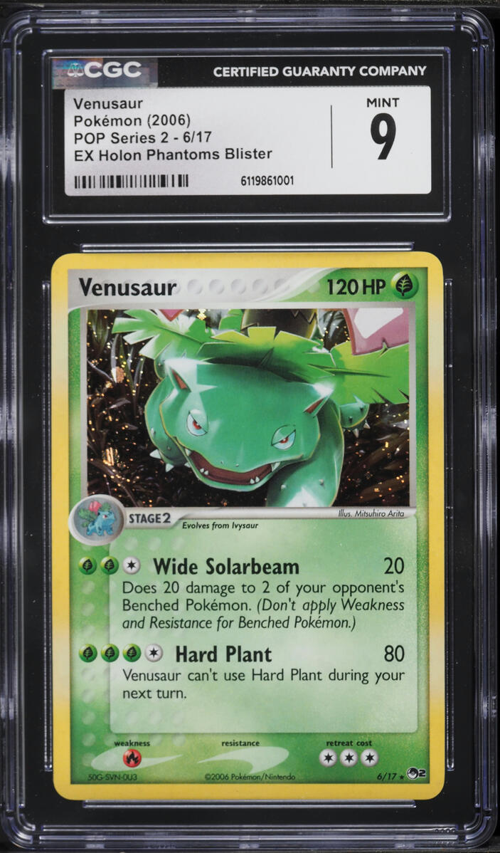 2006 Pokemon POP Series 2 EX Holon Phantoms Blister Holo Venusaur #6 CGC 9 MINT