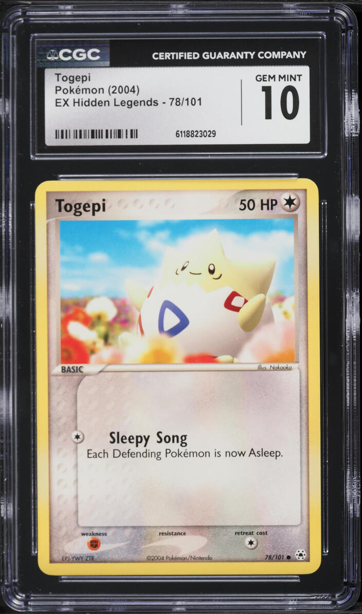 2004 Pokemon EX Hidden Legends Togepi #78 CGC 10 GEM MINT