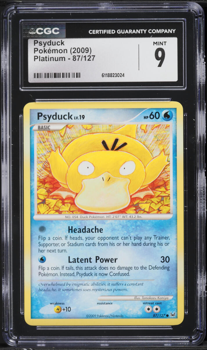 2009 Pokemon Platinum Psyduck #87 CGC 9 MINT