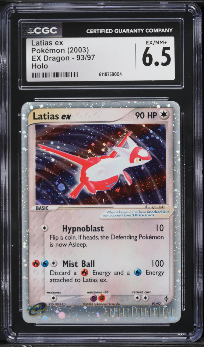 2003 Pokemon EX Dragon Holo Latias ex #93 CGC 6.5 EXMT+