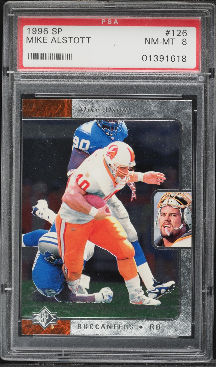 1996 SP Football Mike Alstott ROOKIE #126 PSA 8 NM-MT