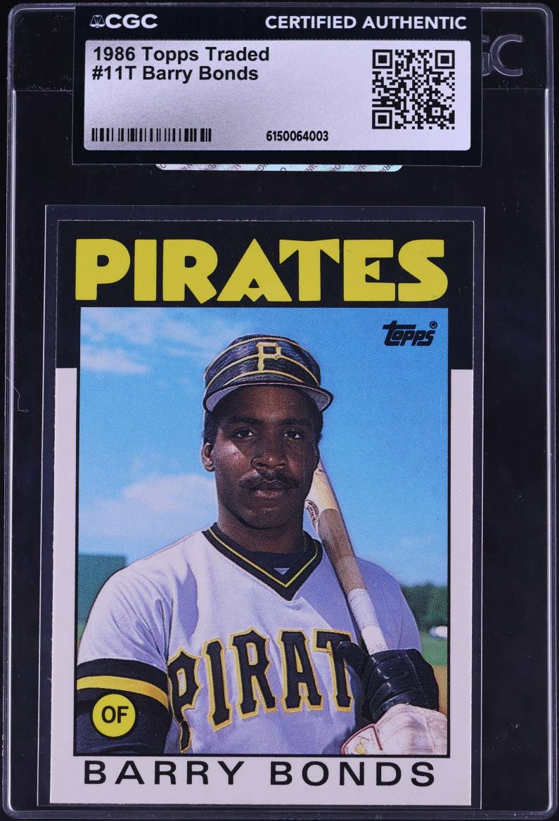 1986 Topps Traded Barry Bonds ROOKIE #11T CGC AUTH