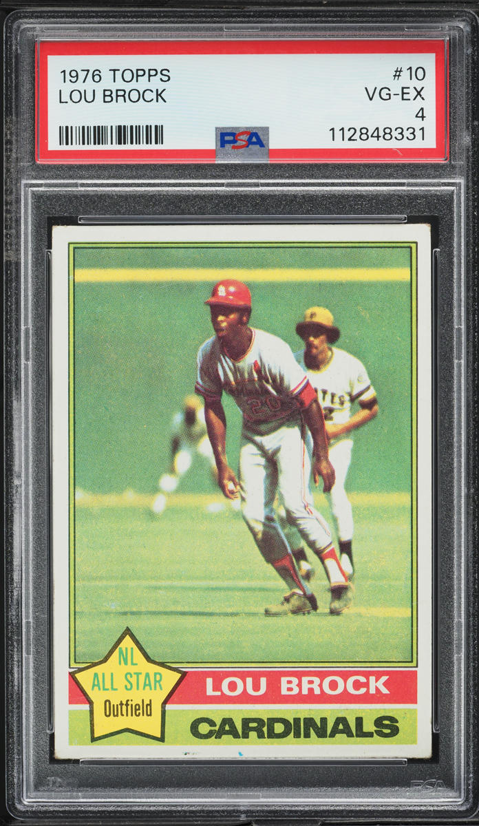 1976 Topps Lou Brock ALL-STAR #10 PSA 4 VGEX