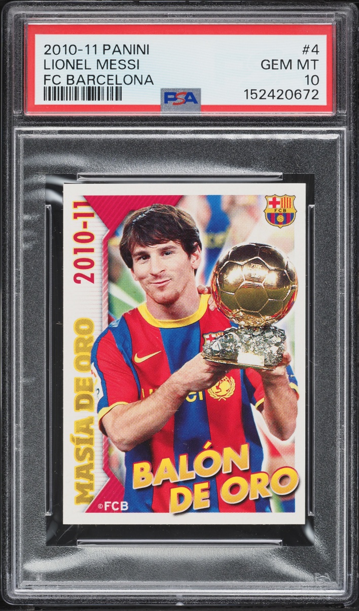 2010 Panini FC Barcelona Lionel Messi #4 PSA 10 GEM MINT